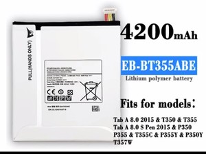 适用于三星/GALAXY Tab A 8.0" T355 T355C EB-BT355ABE手机电池