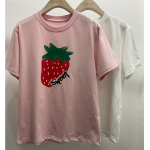 草莓印花女士t恤