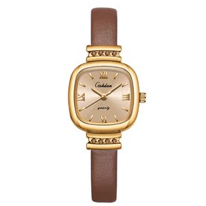 【香港ida专属】ceshdun希仕顿 新款气质小方形女士防水皮带腕表