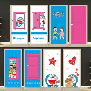卡通动漫创意任意门主题房系列门贴纸整张儿童房幼儿园装饰画