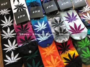 【海神清仓】HUF Plant Socks 枫叶正品袜子中筒毛巾袜长袜滑板