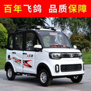 飞鸽新能源电动四轮车新款轿车成人全封闭家用汽车代步电瓶车4轮