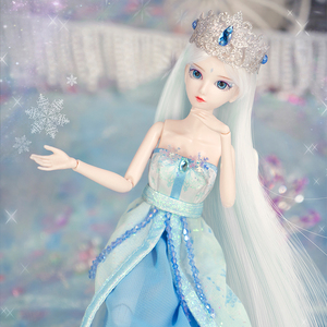 叶罗丽娃娃女孩儿童玩具衣服套装礼盒生日礼物 冰公主仙境29厘米