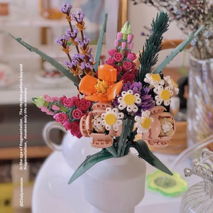 乐高花束花瓶10280玫瑰花永生花女孩系列积木成年高难度拼装模型