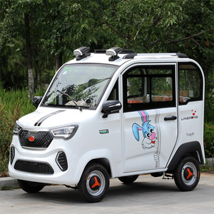 手把式电动四轮代步电瓶车家用成人新能源汽车小型女士带棚全封闭