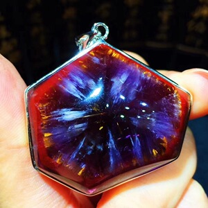 包邮天然极光23吊坠原创设计镶嵌水晶一物一图民族风情侣饰品时尚