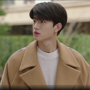 了良辰美景好时光陆景林一同款卡其色拼接毛呢大衣时尚男私人定制