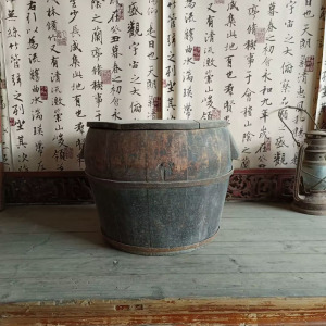 老物件怀旧旧木桶老木桶木桶装饰展览