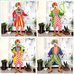 新款小丑服装成人男女化妆舞会COS魔术表演演出套装装扮搞笑衣服