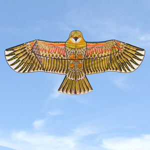 老鹰风筝潍坊小号儿童卡通鹰大型成人前撑杆立体微风易飞线轮套装