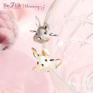 韩国Humming J可爱兔子戒指女开口小众设计送闺蜜女朋友生日礼物