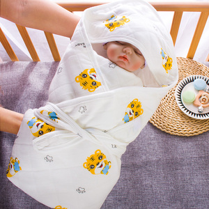 0一3月小老虎婴儿新生宝宝夏款包被夏天初生抱被出院产房包单薄