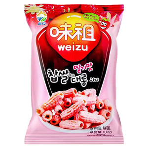 韩国进口九日牌草莓糯米脆条100g休闲膨化小吃临期零食品特价清仓
