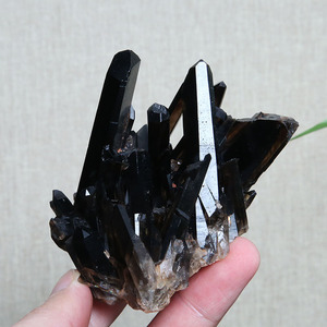 008人付款淘宝稀少罕见黑水晶簇原石标本墨晶家居 放