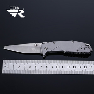 三刃木折叠刀正品全钢