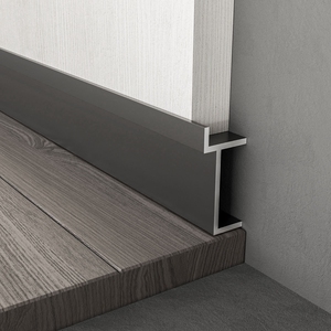 持雍踢脚线金属内嵌地t脚线暗装隐形地线墙脚线石膏墙面i贴收边条