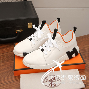 hermes/爱马仕 新款男鞋撞色字母logo运动鞋休闲鞋纯色老爹鞋