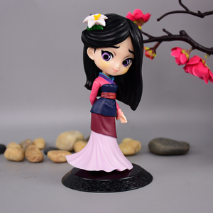 q版大眼 花木兰手办 公仔 迪士尼公主电影周边手办潮玩 蛋糕摆件