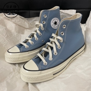 匡威高帮帆布鞋雾霾蓝