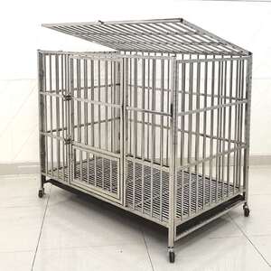 星斗加厚不锈钢狗笼子小中大型犬泰迪贵宾金毛满焊组装宠物笼包邮
