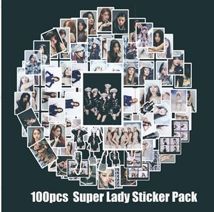 现货100张GIDLE 防水贴纸包 新专2nd Album Super Lady系列贴画
