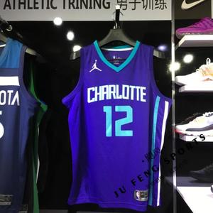 耐克nba球衣 黄蜂队12号 霍华德球衣 正品篮球服客场紫色球迷版sw