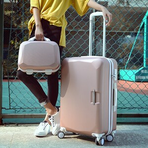 韩版时尚20寸手提行李箱化妆包女轻便小旅行箱子母箱包迷你结婚箱