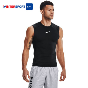 Nike耐克pro无袖T恤男装2024夏季新款运动服跑步健身黑色速干背心