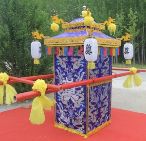 白事轿子厂家定制殡葬道具丧葬用品神仙气模骨灰盒花轿棺材轿八抬