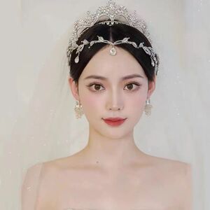 皇冠头饰新娘结婚巴洛克成年礼女十八岁生日头冠大气网红公主王冠