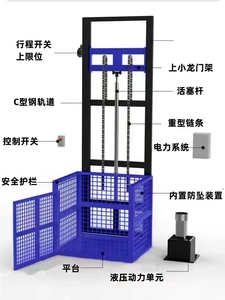 货梯升降机升降平台厂房仓库液压货梯简易电梯电动小型货物提升机