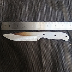 锻打大马士革钢刀胚直刀胚开v刀片刀条刀具diy半成品小刀胚1人付款99