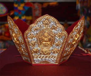 000人付款淘宝[集骅]佛教顶子穗子鎏金藏尼泊尔法衣五佛冠纯铜用品佛