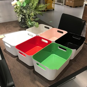 宜家桌面收纳盒厨房置物架抽屉式收纳筐家用客厅零食整理储物盒