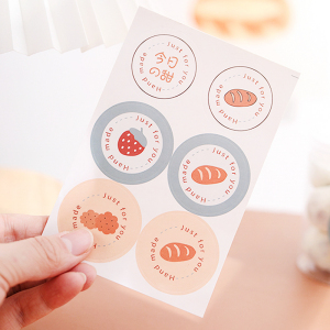 ins可爱卡通面包吐司袋装饰贴蛋糕饼干包装封口贴饮料瓶不干胶恋