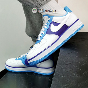 耐克男鞋nike air force 1空军一号nba联名白蓝紫低帮板鞋 dc8874