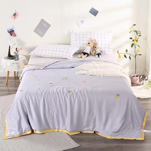 【bz213】灰色-倔老头柠檬vc夏凉被2.0*2.3米双人家用夏季柔软舒