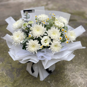 0014人付款淘宝宁波本地鲜花店清明节扫墓菊花祭奠黄菊白菊上坟花束