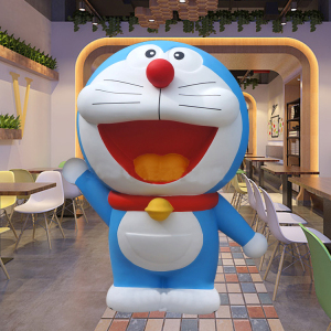 玻璃钢卡通雕塑哆啦a梦模型机器猫人物摆件定制商场公仔装饰美陈