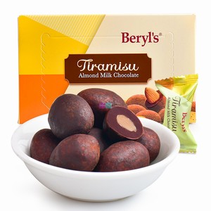 马来西亚进口零食倍乐思Beryls提拉米苏扁桃仁夹心牛奶巧克力黑巧