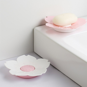 沥水樱花肥皂盒创意个性皂托卫生间浴室可爱卡通迷你小儿童香皂盒
