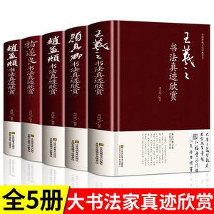 中国五大书法家真迹欣赏全集王羲之/赵孟頫/褚遂良/柳公权/颜真卿毛笔字帖临摹鉴赏兰亭序字帖行书字帖书法名帖名家书法作品书籍烦