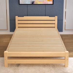 实木床1.8米双人床主卧现代简约1.5出租房简易床1.2单人床小户型