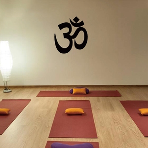 瑜伽馆装饰墙贴 瑜伽房om符背景墙壁纸 客厅卧自粘壁画书房墙贴画
