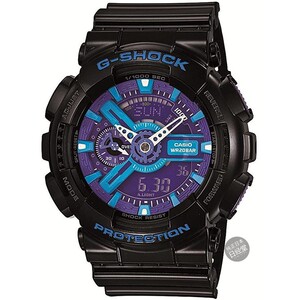 casio卡西欧g-shock防水运动男表ga-110 ga-110hc-1a稀缺限量黑紫