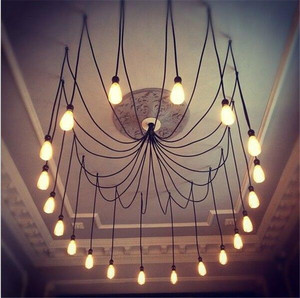 复古服装店天女散花多头吊灯餐厅酒吧吊灯创意办公室工业风蜘蛛灯