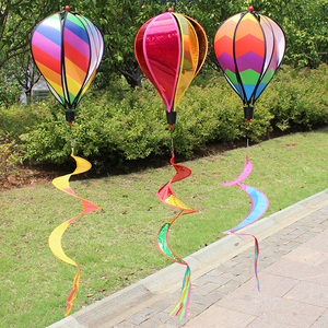 户外彩虹旋转七彩热气球风转风车串幼儿园彩旗挂饰景区楼盘装饰