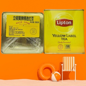 立顿红茶黄牌精选红茶500克小黄罐 锡兰红茶斯里兰卡茶叶