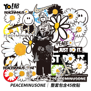 45贴权志龙小雏菊gd大张笔记本电脑平板防水贴画行李箱旅行箱贴纸