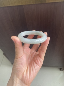 独玉手镯独山玉手镯南阳独玉透水白手镯53圈口顺丰包邮